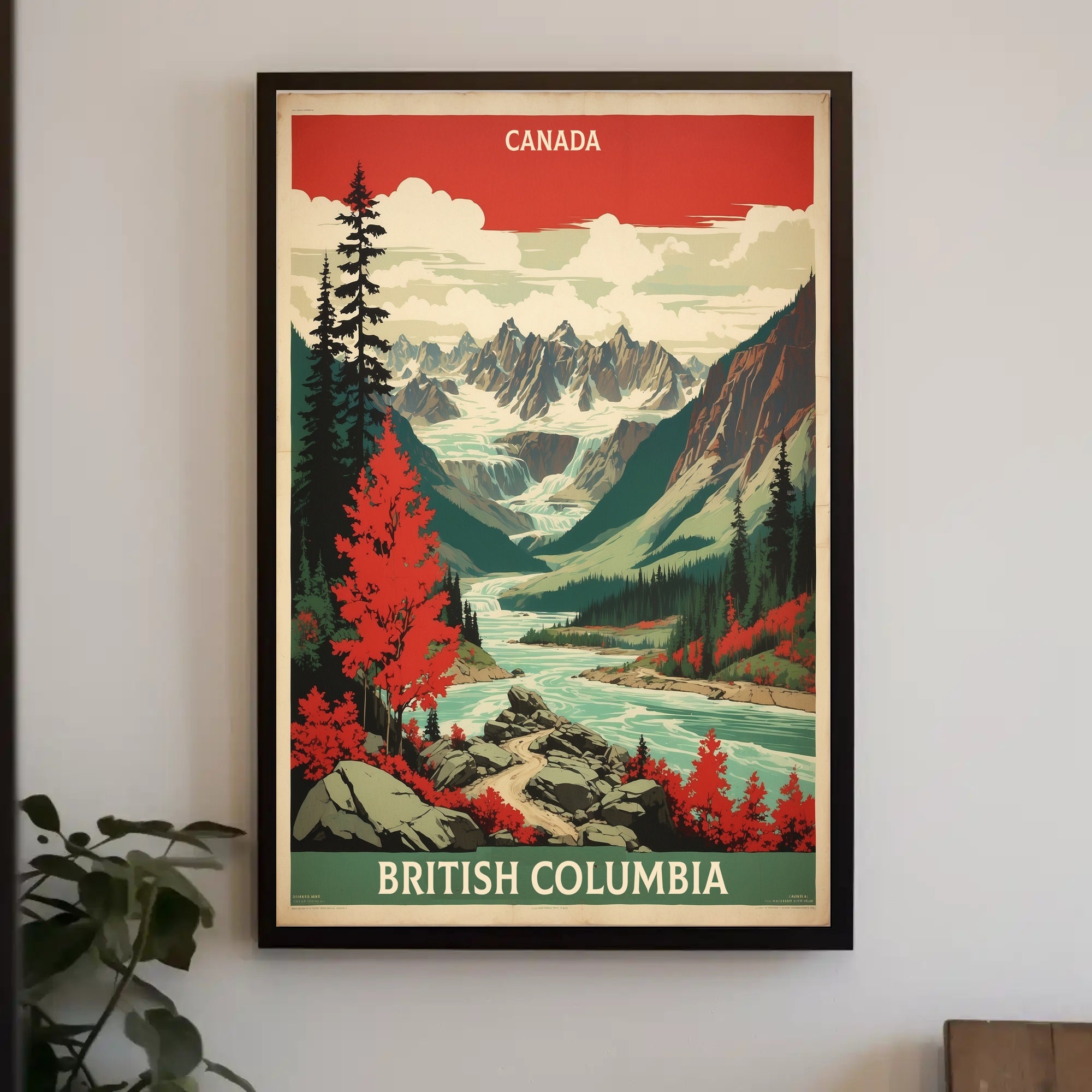 Vintage Scenic Travel Poster British Columbia Canada PosterGoat