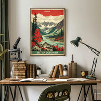 Vintage Scenic Travel Poster British Columbia Canada PosterGoat
