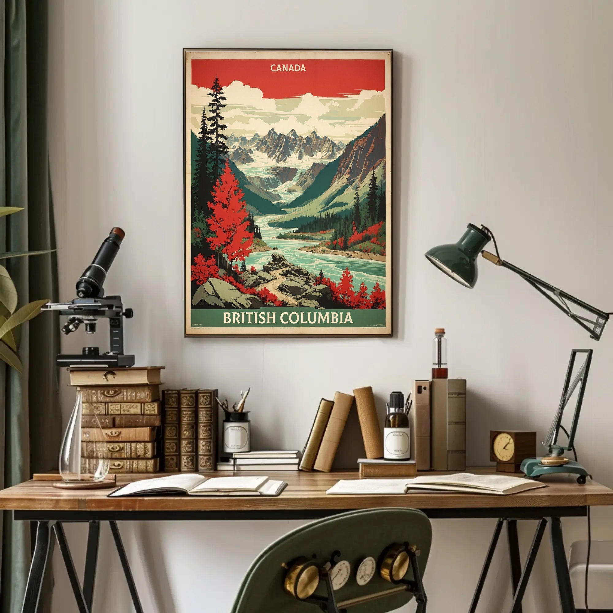 Vintage Scenic Travel Poster British Columbia Canada PosterGoat