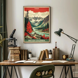 Vintage Scenic Travel Poster British Columbia Canada PosterGoat