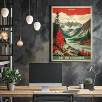 Vintage Scenic Travel Poster British Columbia Canada PosterGoat