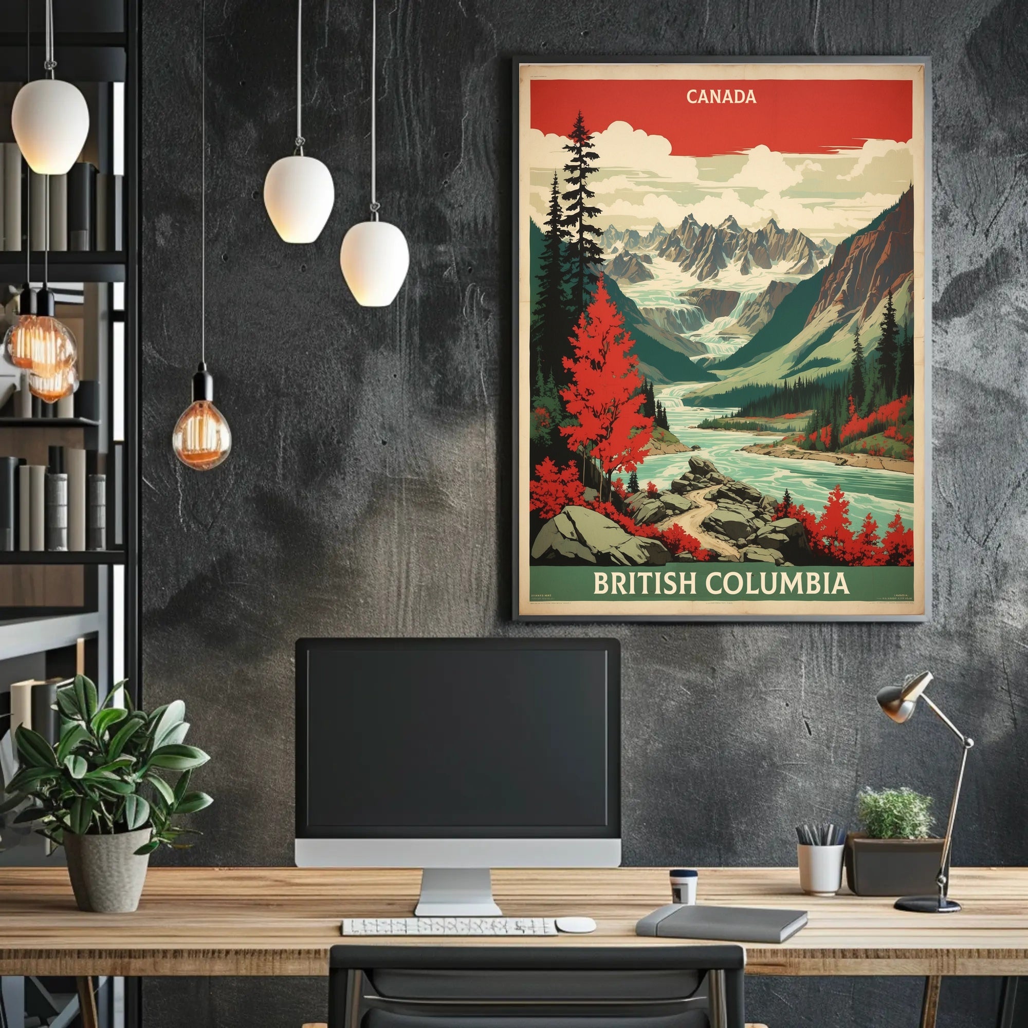 Vintage Scenic Travel Poster British Columbia Canada PosterGoat