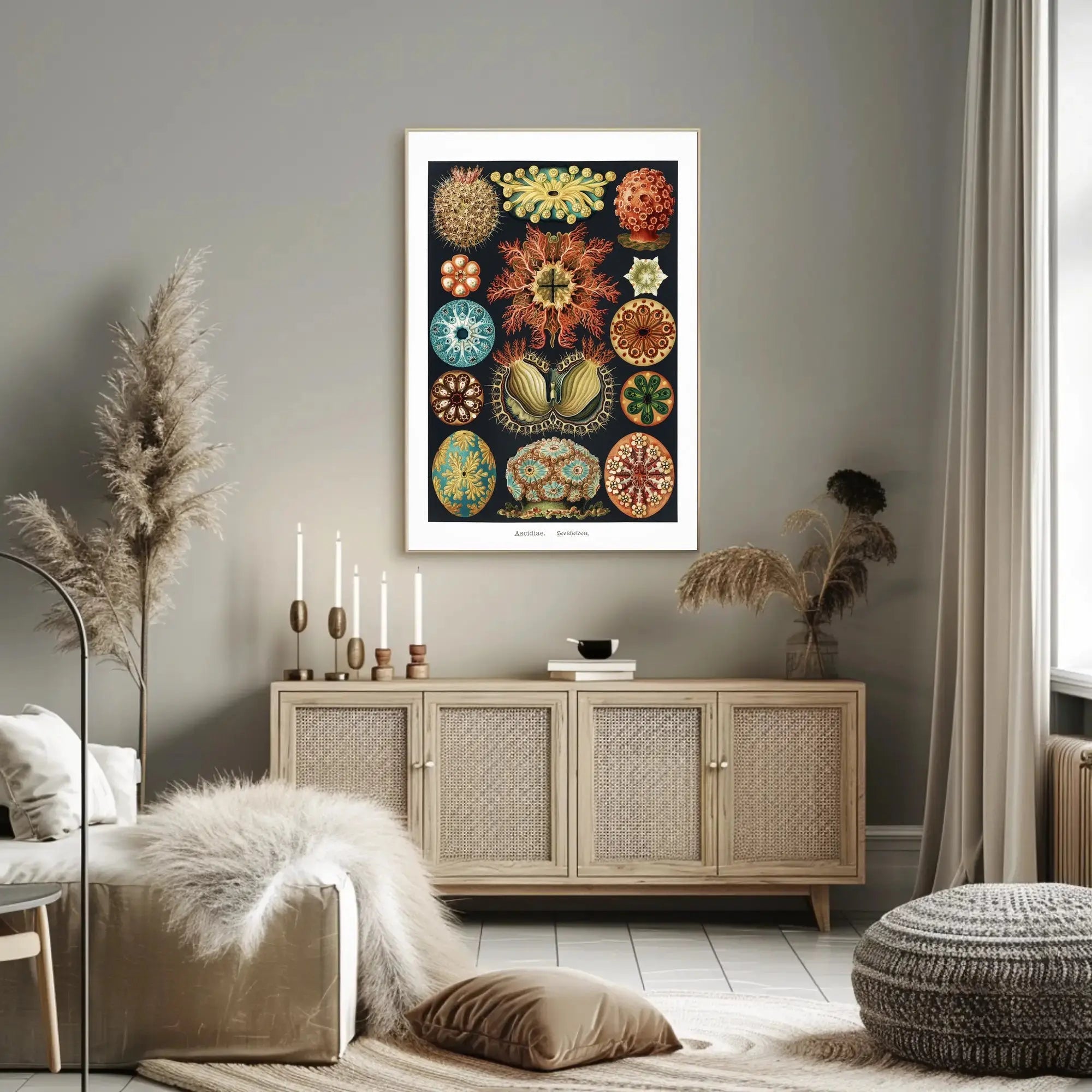 Vintage Scientific Illustration of Sea Squirts Animal Poster PosterGoat