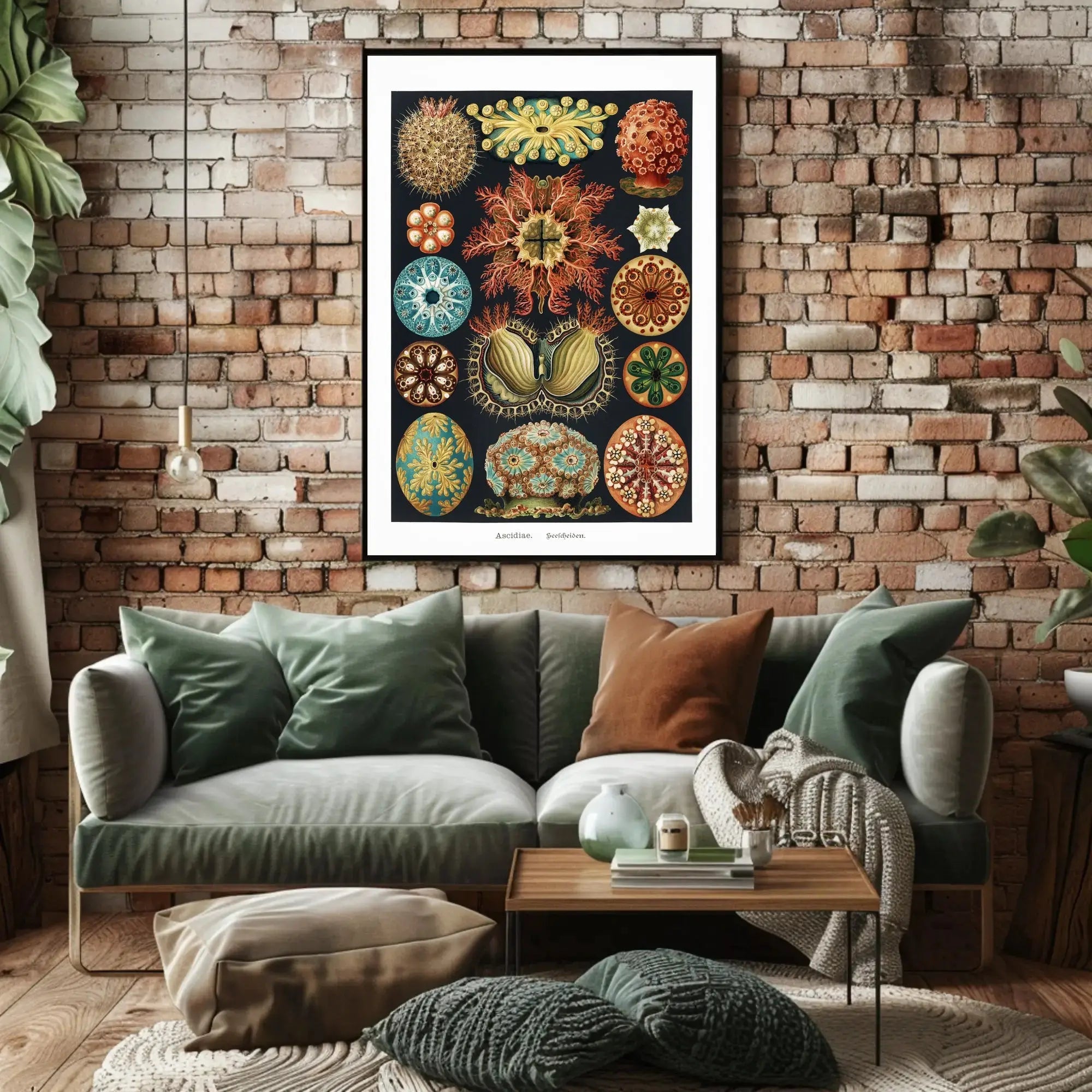 Vintage Scientific Illustration of Sea Squirts Animal Poster PosterGoat