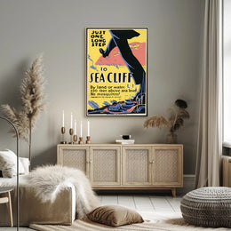 Vintage Sea Cliff Travel Promotion: Bold Mid-Century Modern Poster PosterGoat
