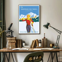 Vintage Skiing Adventure Poster - Retro Travel Poster PosterGoat