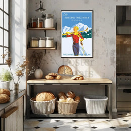 Vintage Skiing Adventure Poster - Retro Travel Poster PosterGoat