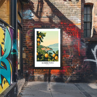 Vintage Sorrento Coastal Travel Poster PosterGoat