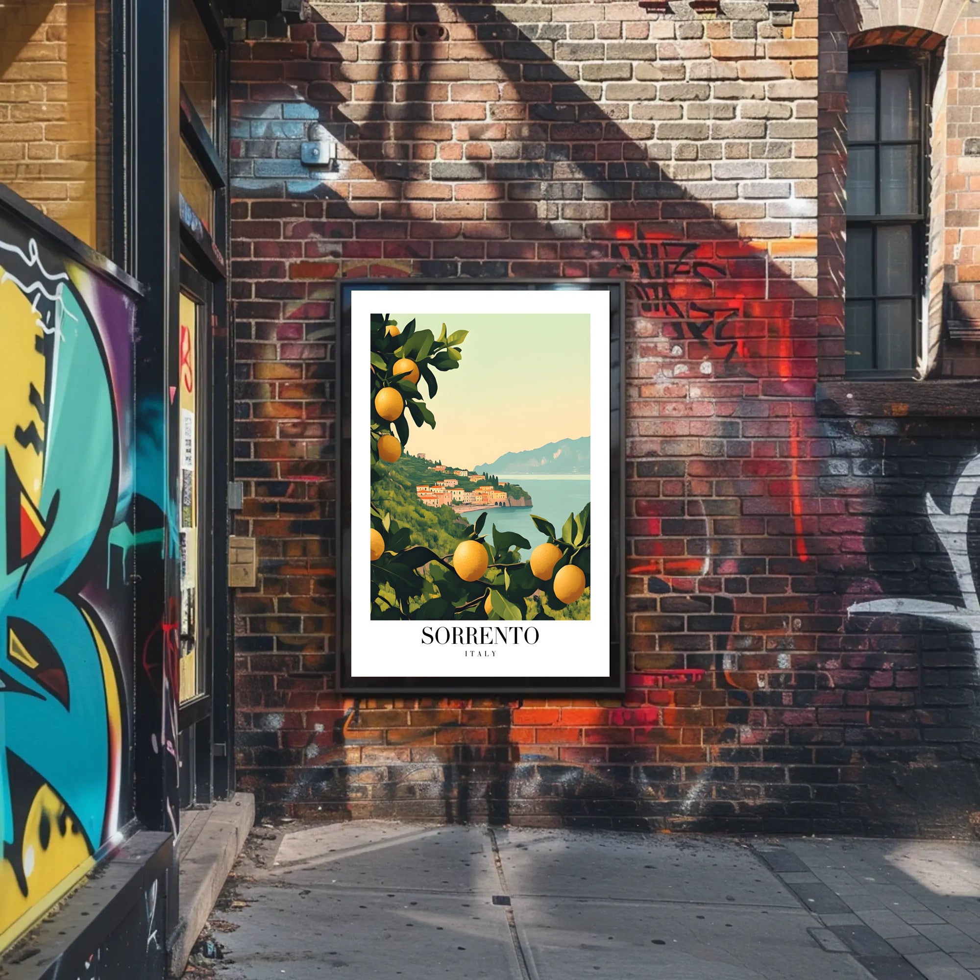 Vintage Sorrento Coastal Travel Poster PosterGoat