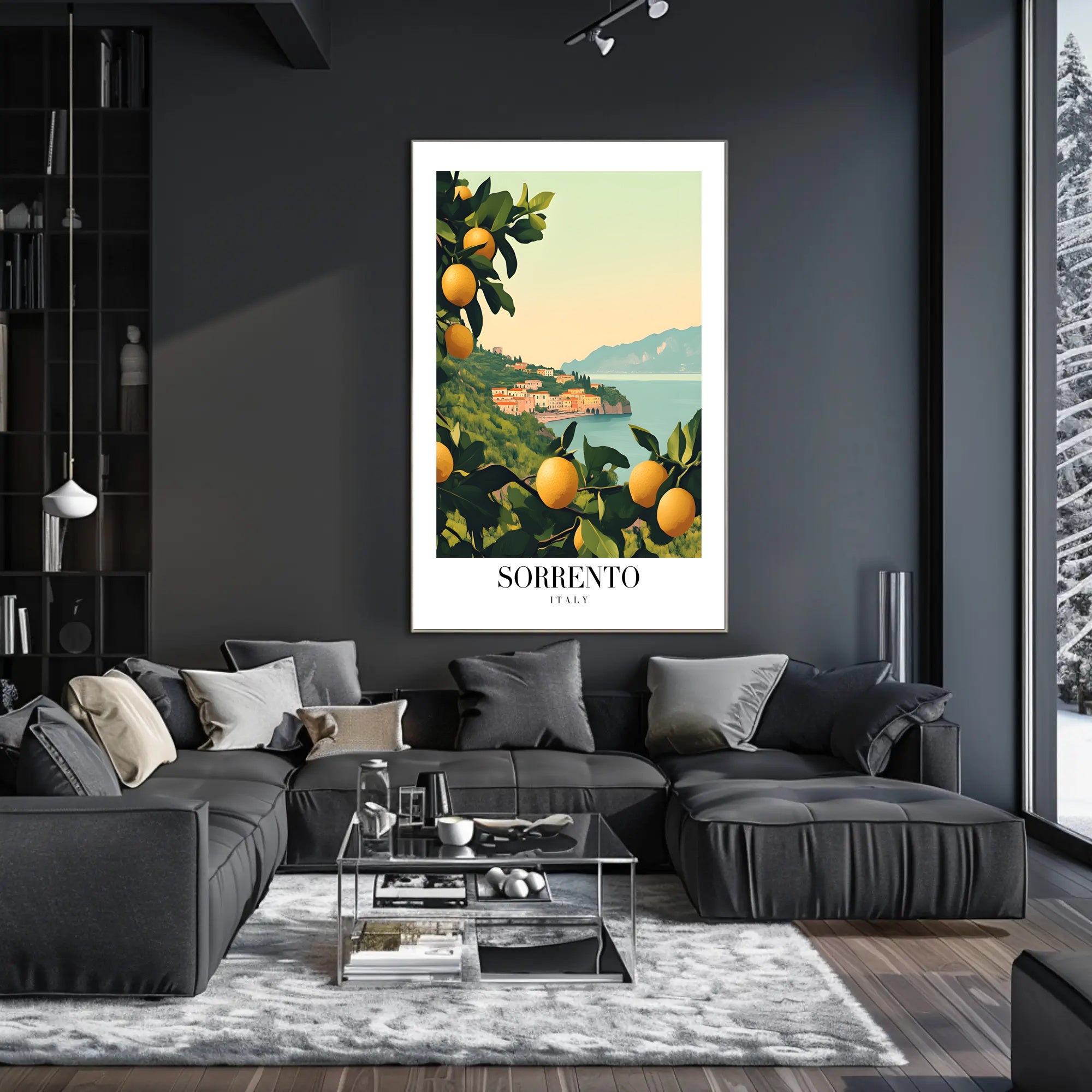 Vintage Sorrento Coastal Travel Poster PosterGoat