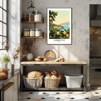Vintage Sorrento Coastal Travel Poster PosterGoat