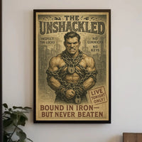 Vintage Strongman Defiance Poster: Cultural Heritage Poster PosterGoat