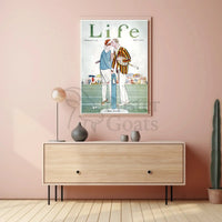 Vintage Tennis Romance on 1920s Court Sports Poster PosterGoat
