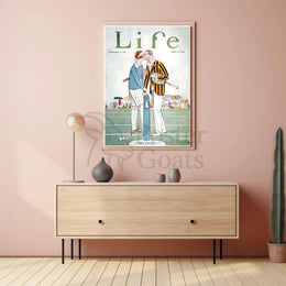 Vintage Tennis Romance on 1920s Court Sports Poster PosterGoat