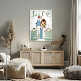 Vintage Tennis Romance on 1920s Court Sports Poster PosterGoat