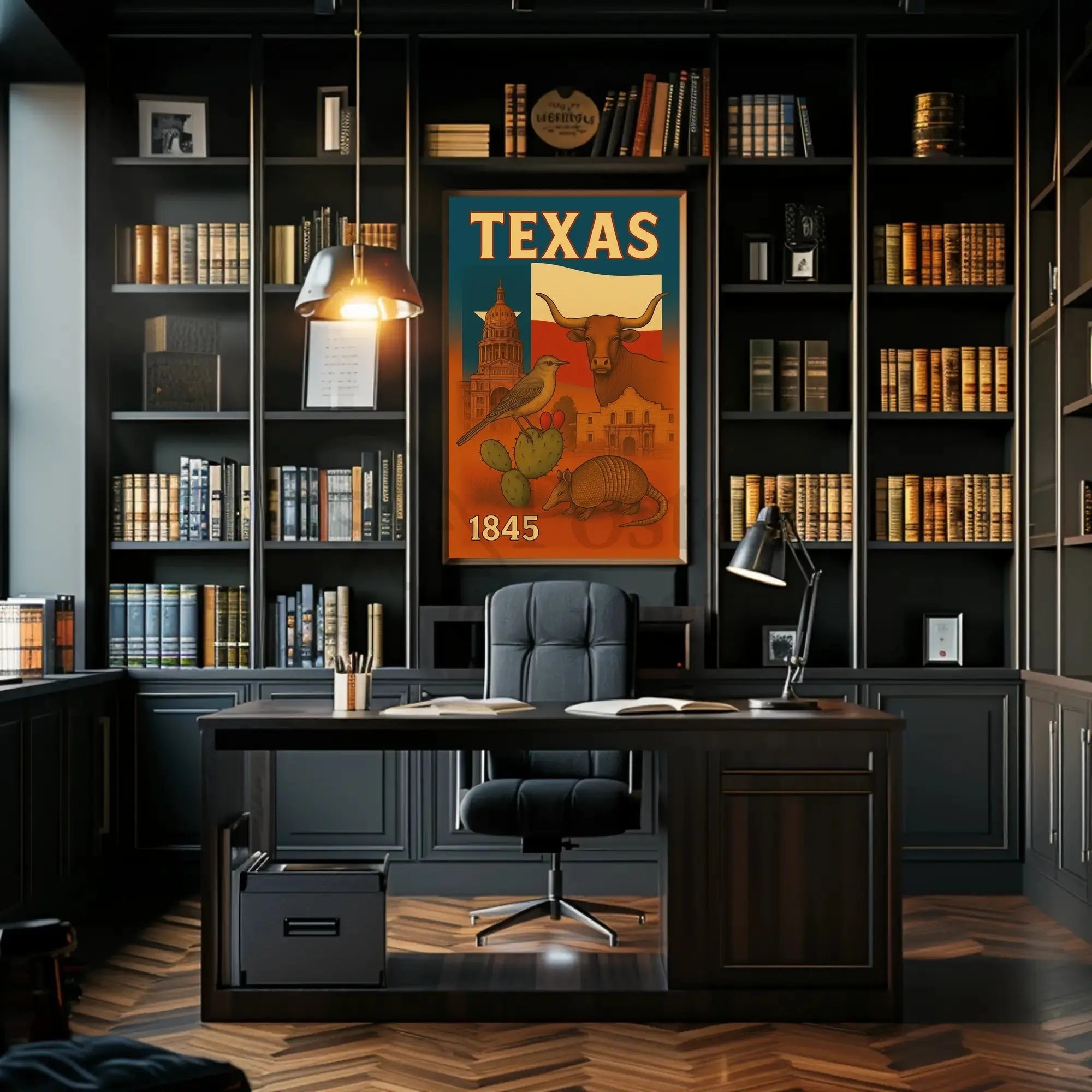 Vintage Texas Poster: Celebrating Statehood and Heritage Cultural or Heritage Poster PosterGoat