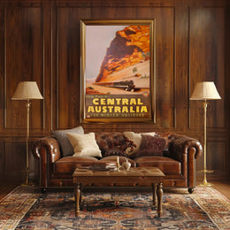 Vintage Train Adventure: Central Australia Travel Poster PosterGoat