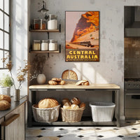 Vintage Train Adventure: Central Australia Travel Poster PosterGoat
