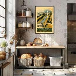 Vintage Train Travel to Washington D.C. Travel Poster PosterGoat