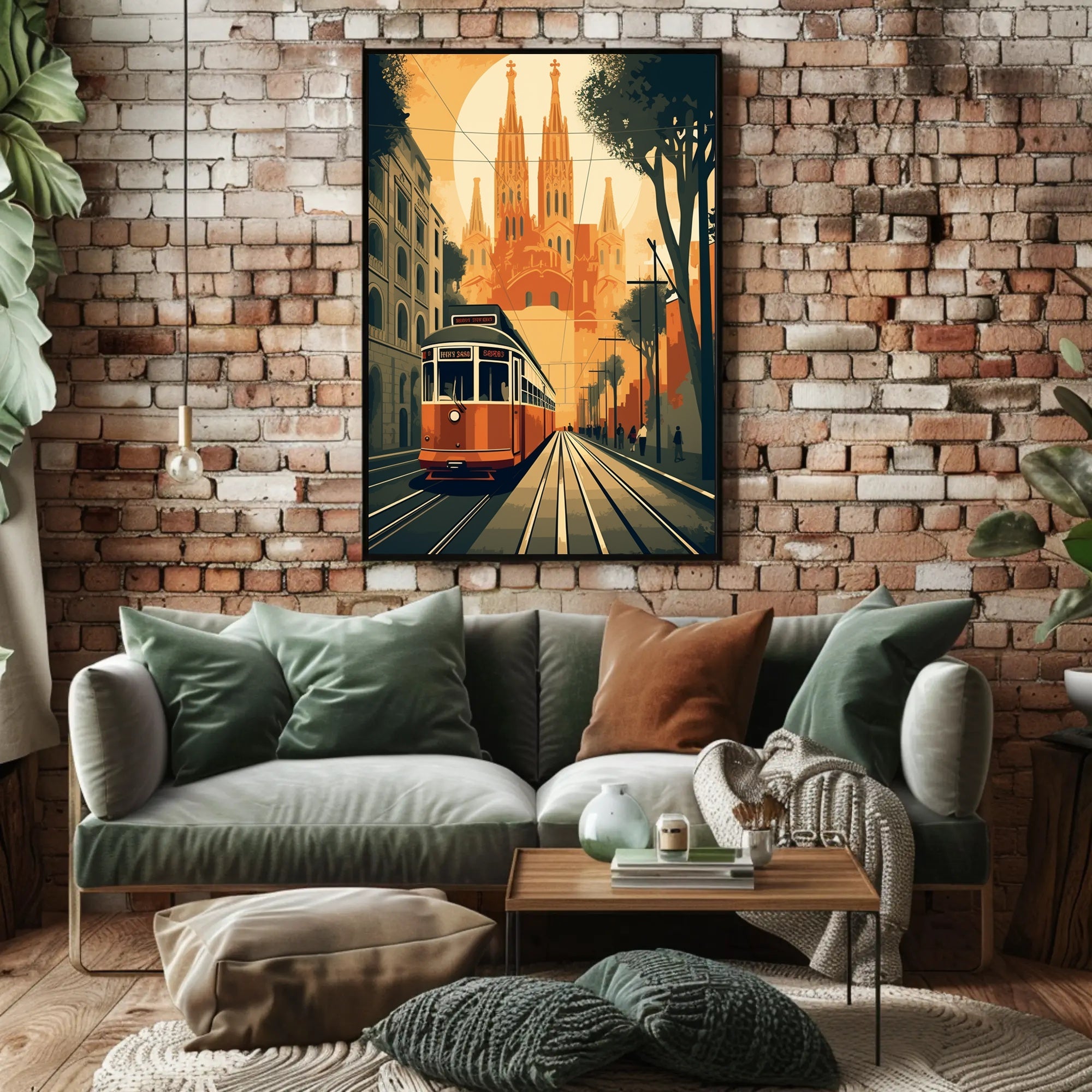 Vintage Tram Journey: European City Travel Poster PosterGoat