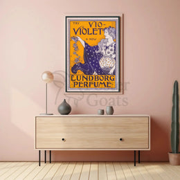Vio-Violet Art Nouveau Perfume Advertisement Poster PosterGoat