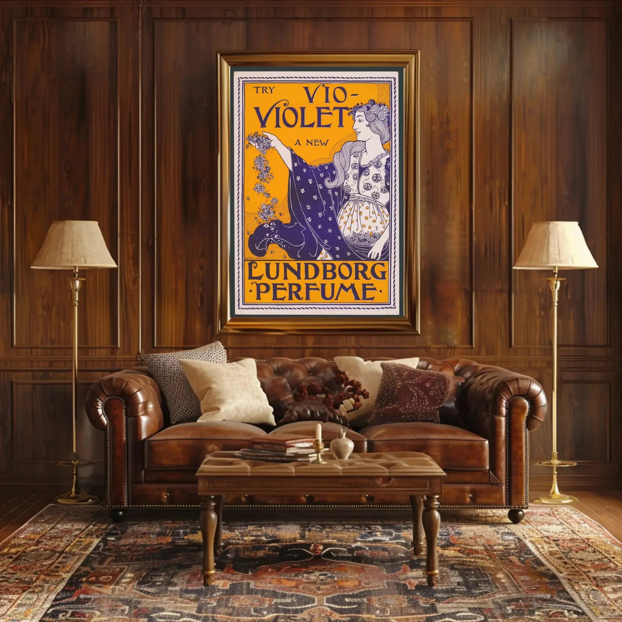 Vio-Violet Art Nouveau Perfume Advertisement Poster PosterGoat