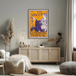 Vio-Violet Art Nouveau Perfume Advertisement Poster PosterGoat