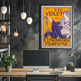 Vio-Violet Art Nouveau Perfume Advertisement Poster PosterGoat