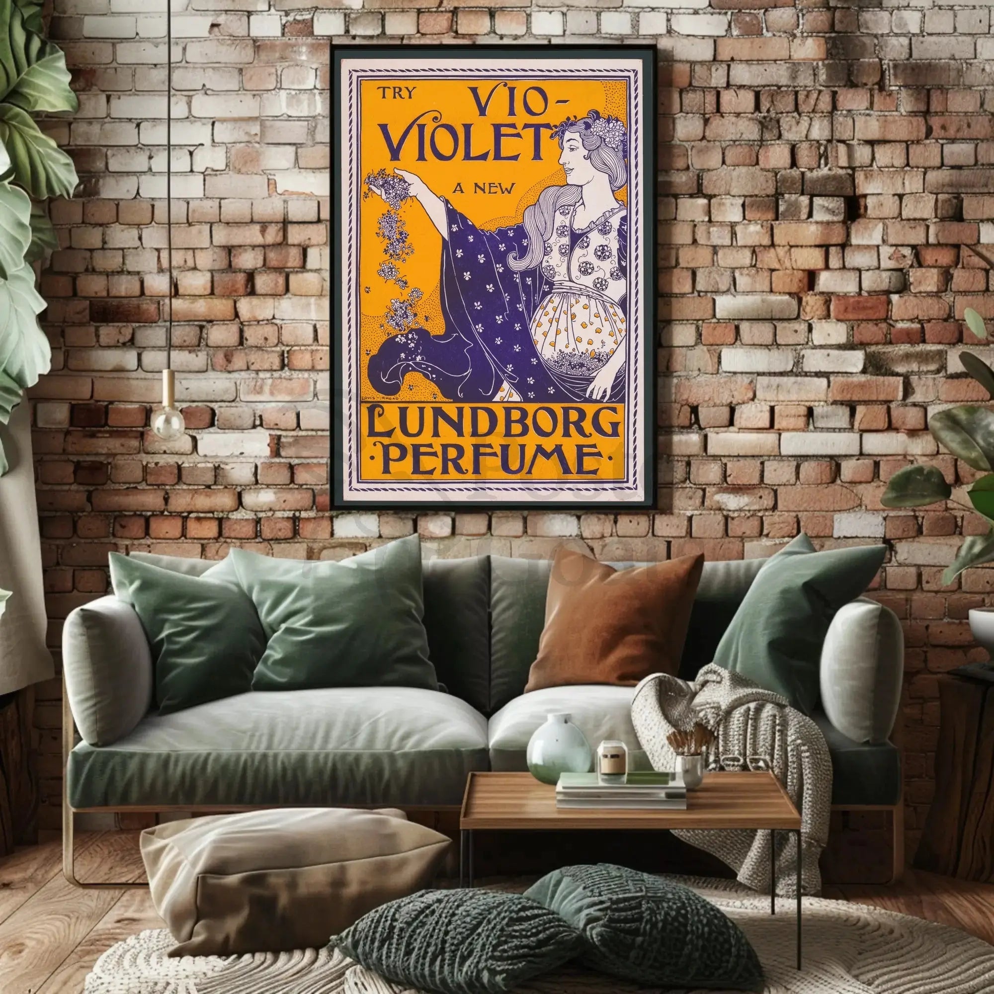 Vio-Violet Art Nouveau Perfume Advertisement Poster PosterGoat