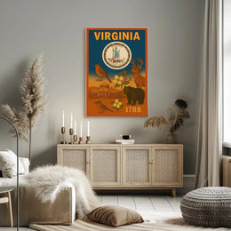 Virginia 1788 Seal Vintage Cultural or Heritage Poster PosterGoat
