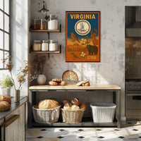 Virginia 1788 Seal Vintage Cultural or Heritage Poster PosterGoat