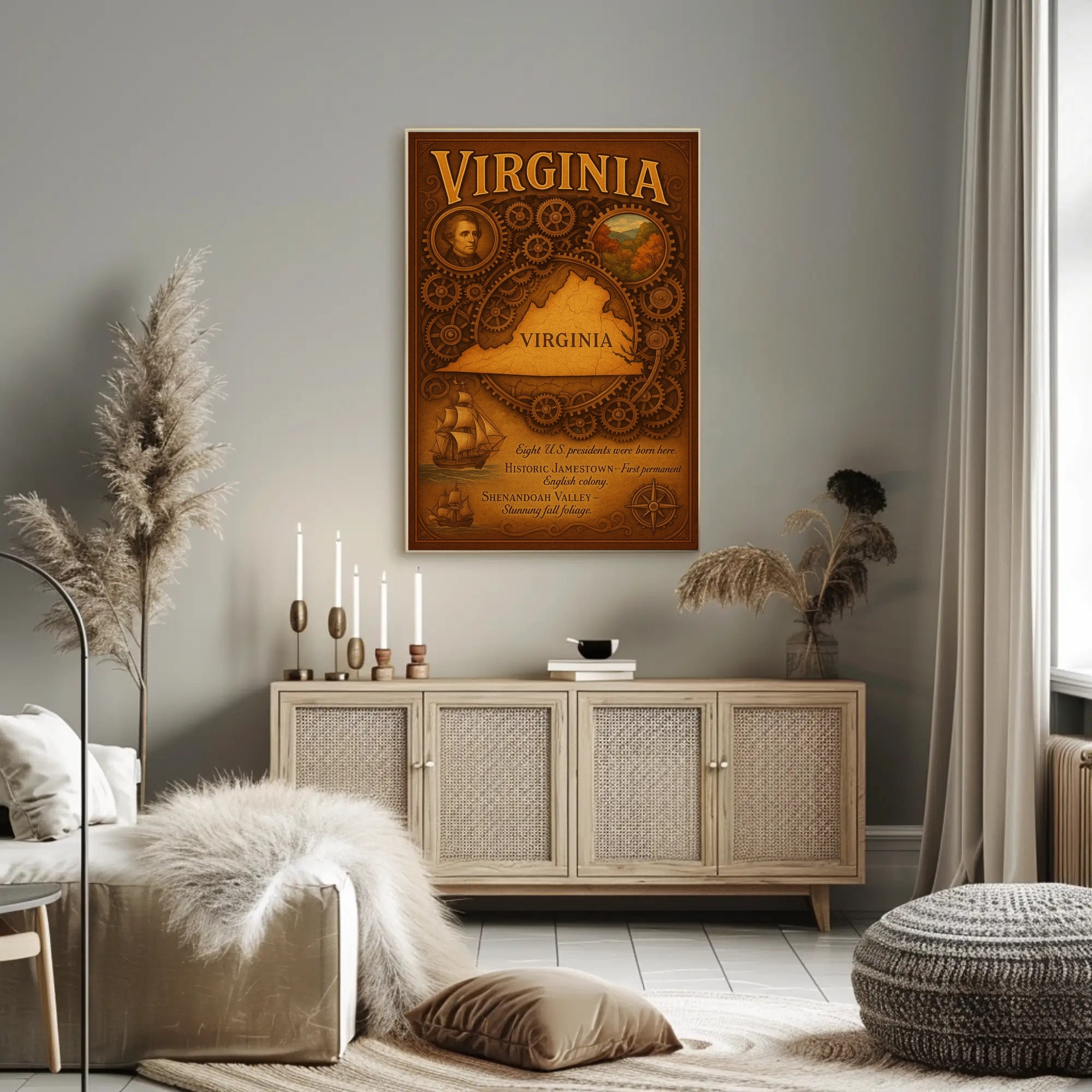Virginia Birthplace of Presidents Poster PosterGoat