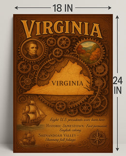 Virginia Birthplace of Presidents Poster PosterGoat