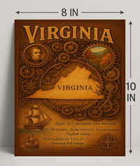 Virginia Birthplace of Presidents Poster PosterGoat