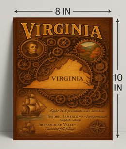 Virginia Birthplace of Presidents Poster PosterGoat