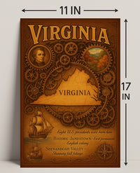Virginia Birthplace of Presidents Poster PosterGoat