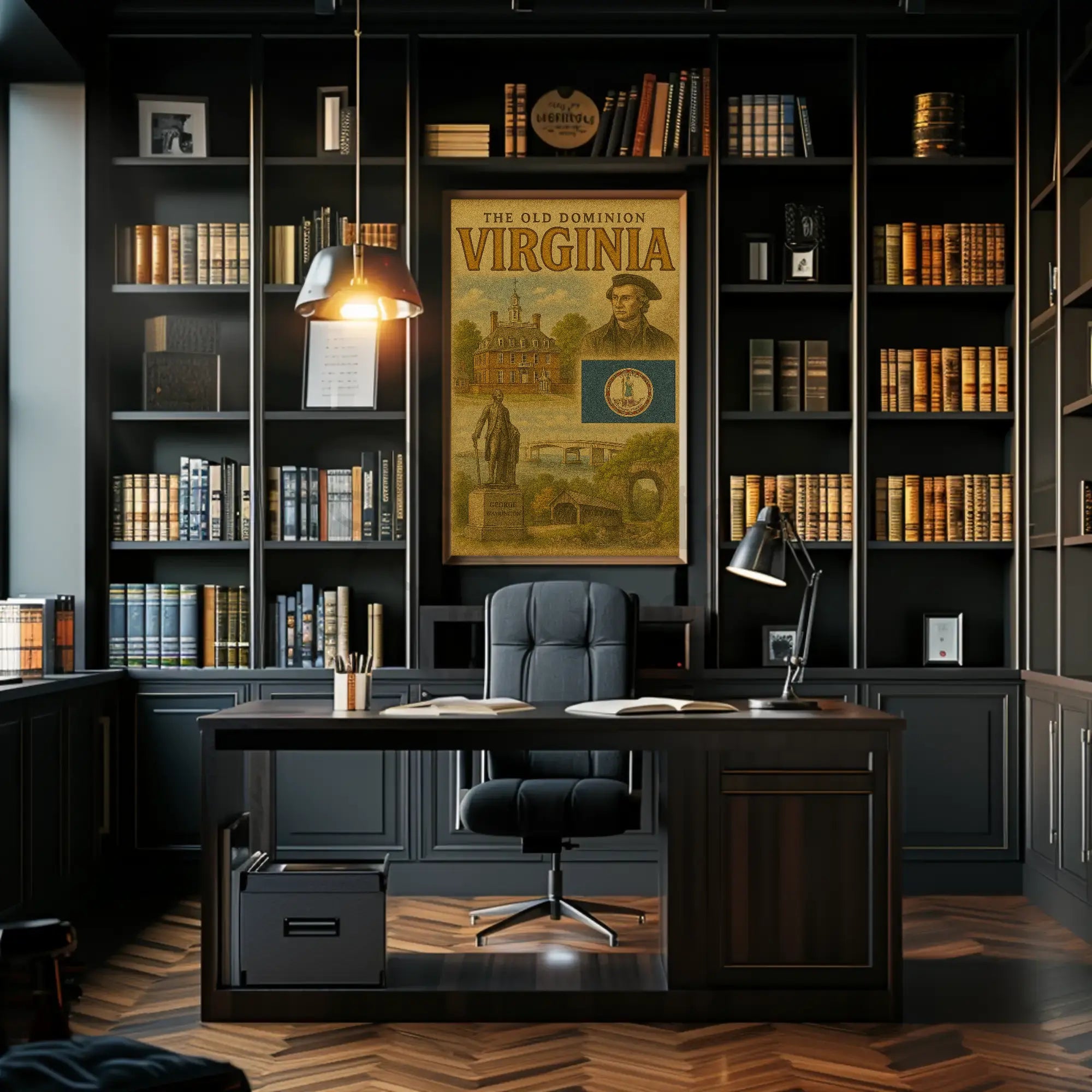 Virginia Old Dominion Vintage Historic Heritage Poster PosterGoat