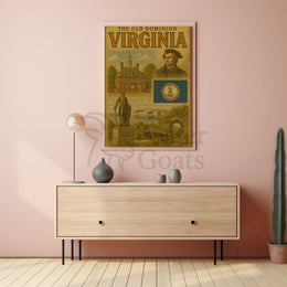 Virginia Old Dominion Vintage Historic Heritage Poster PosterGoat