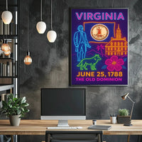 Virginia Ratification Neon Tribute Historical or Presidential Poster PosterGoat