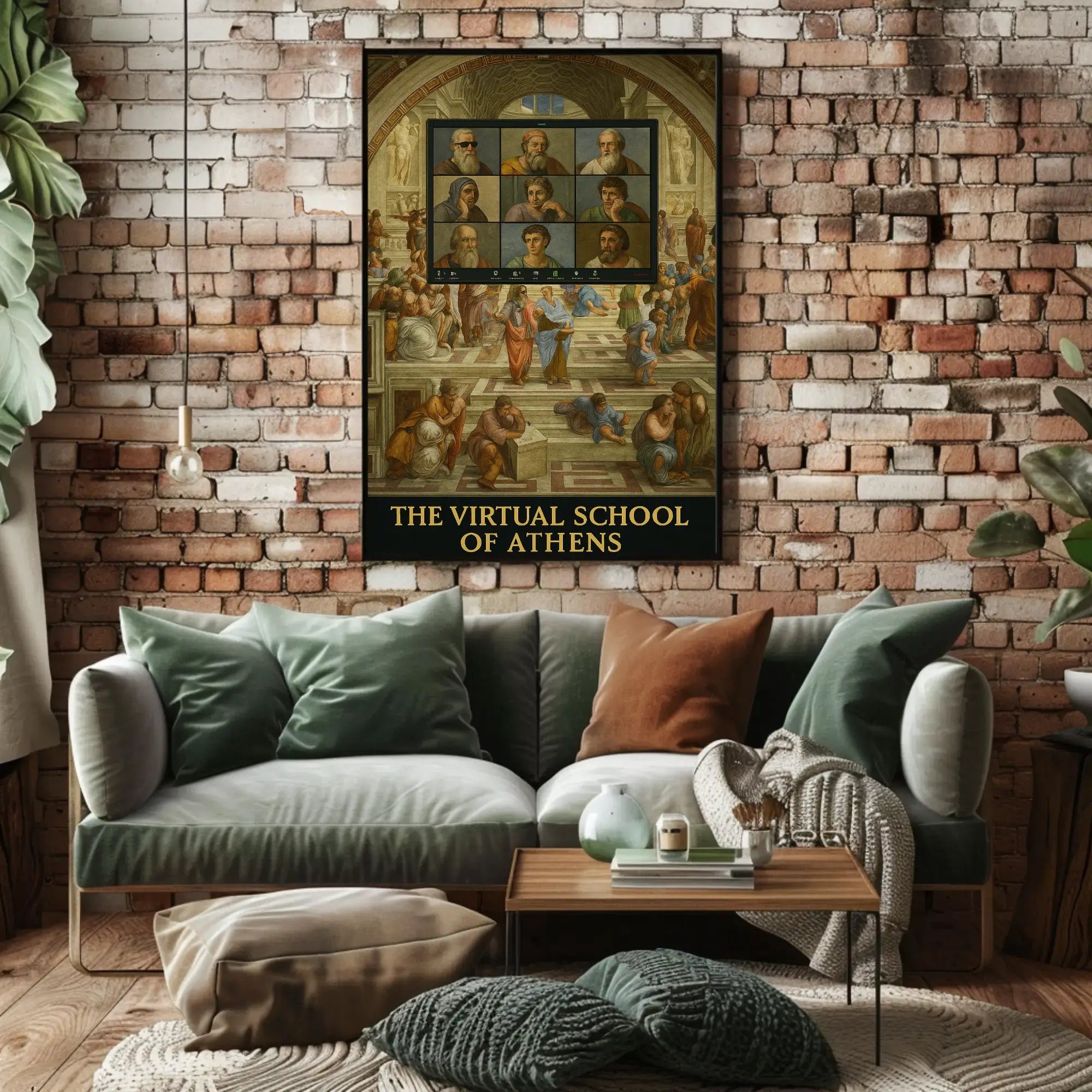 Virtual Renaissance Humor with Philosophers Pop Culture Poster PosterGoat