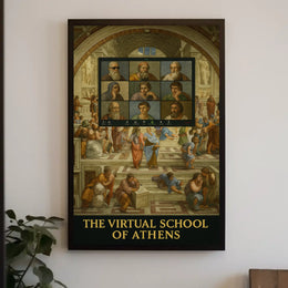 Virtual Renaissance Humor with Philosophers Pop Culture Poster PosterGoat