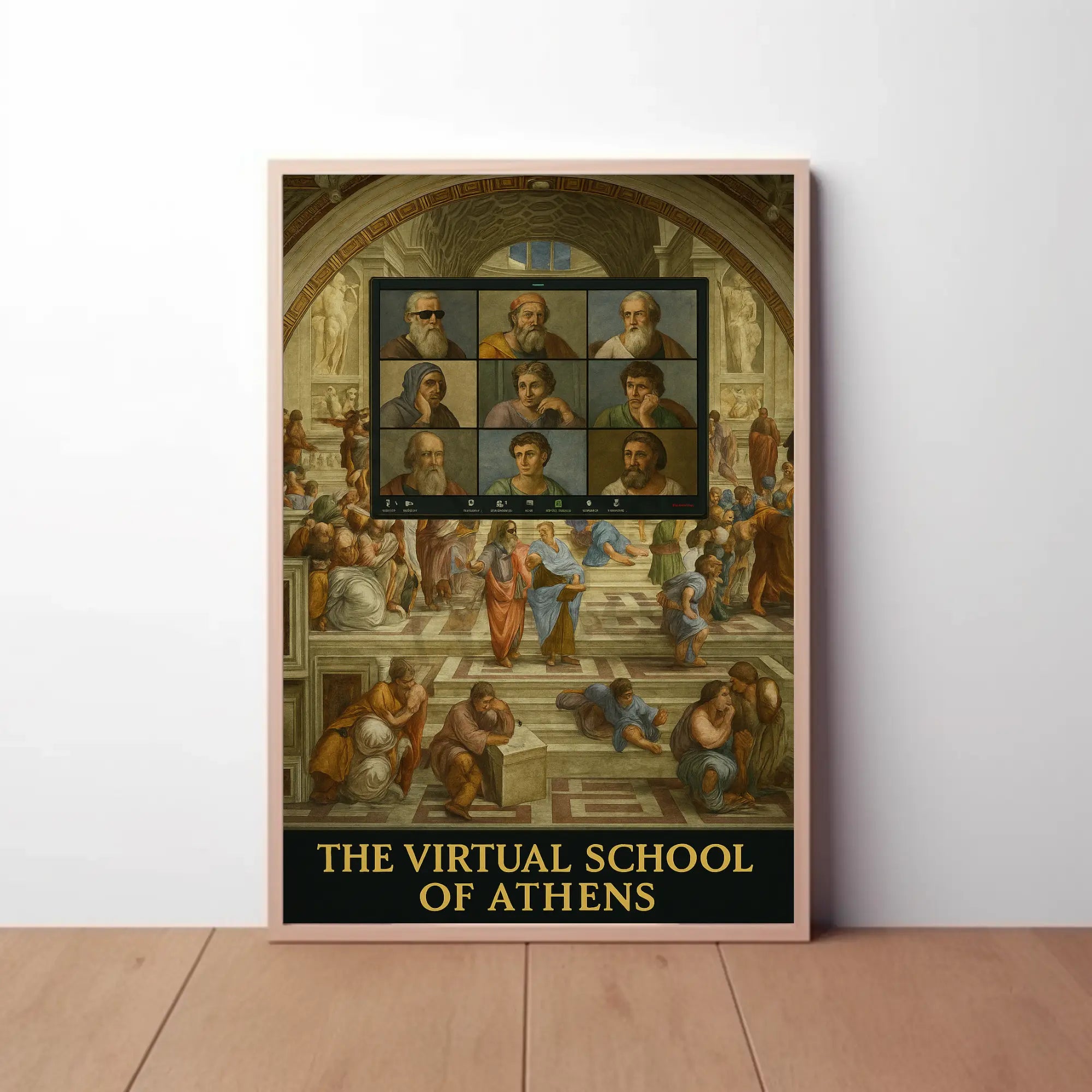 Virtual Renaissance Humor with Philosophers Pop Culture Poster PosterGoat