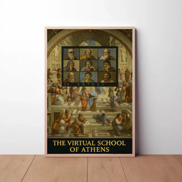 Virtual Renaissance Humor with Philosophers Pop Culture Poster PosterGoat