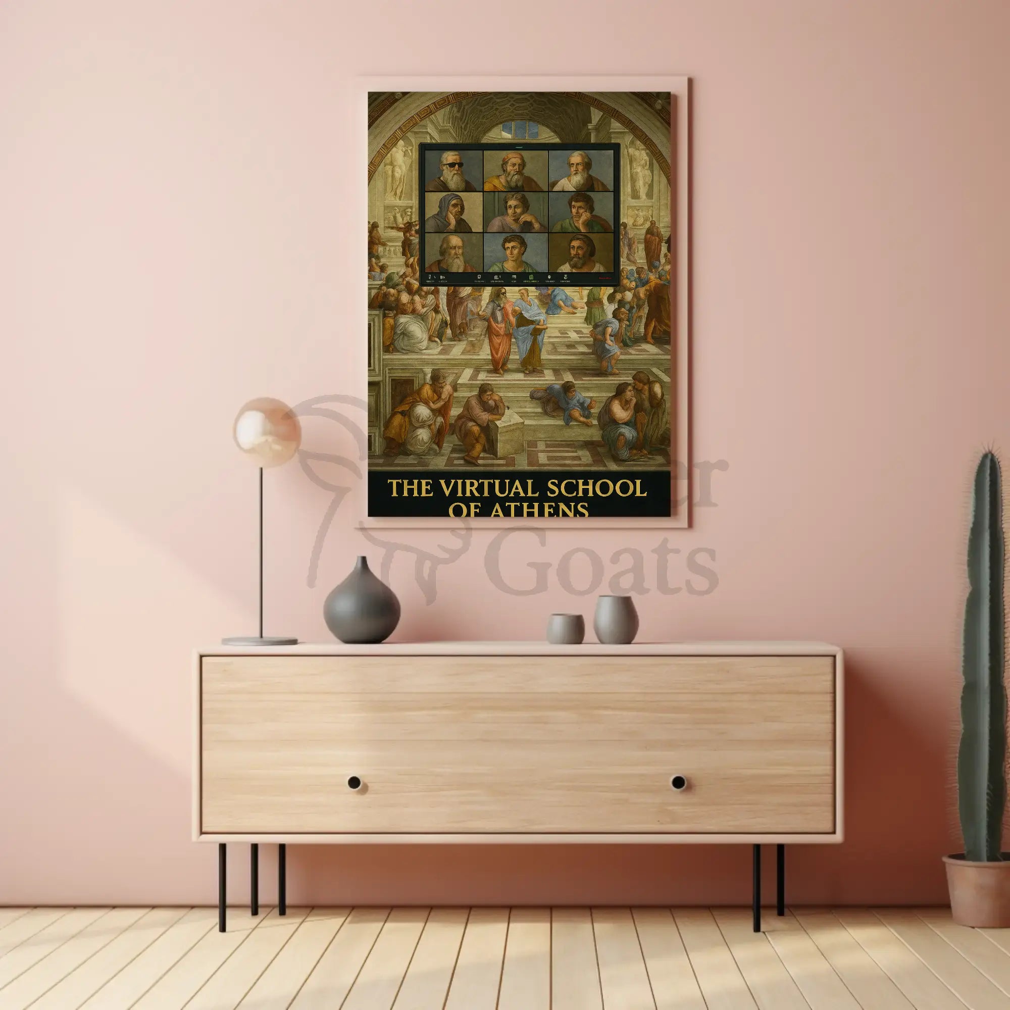 Virtual Renaissance Humor with Philosophers Pop Culture Poster PosterGoat
