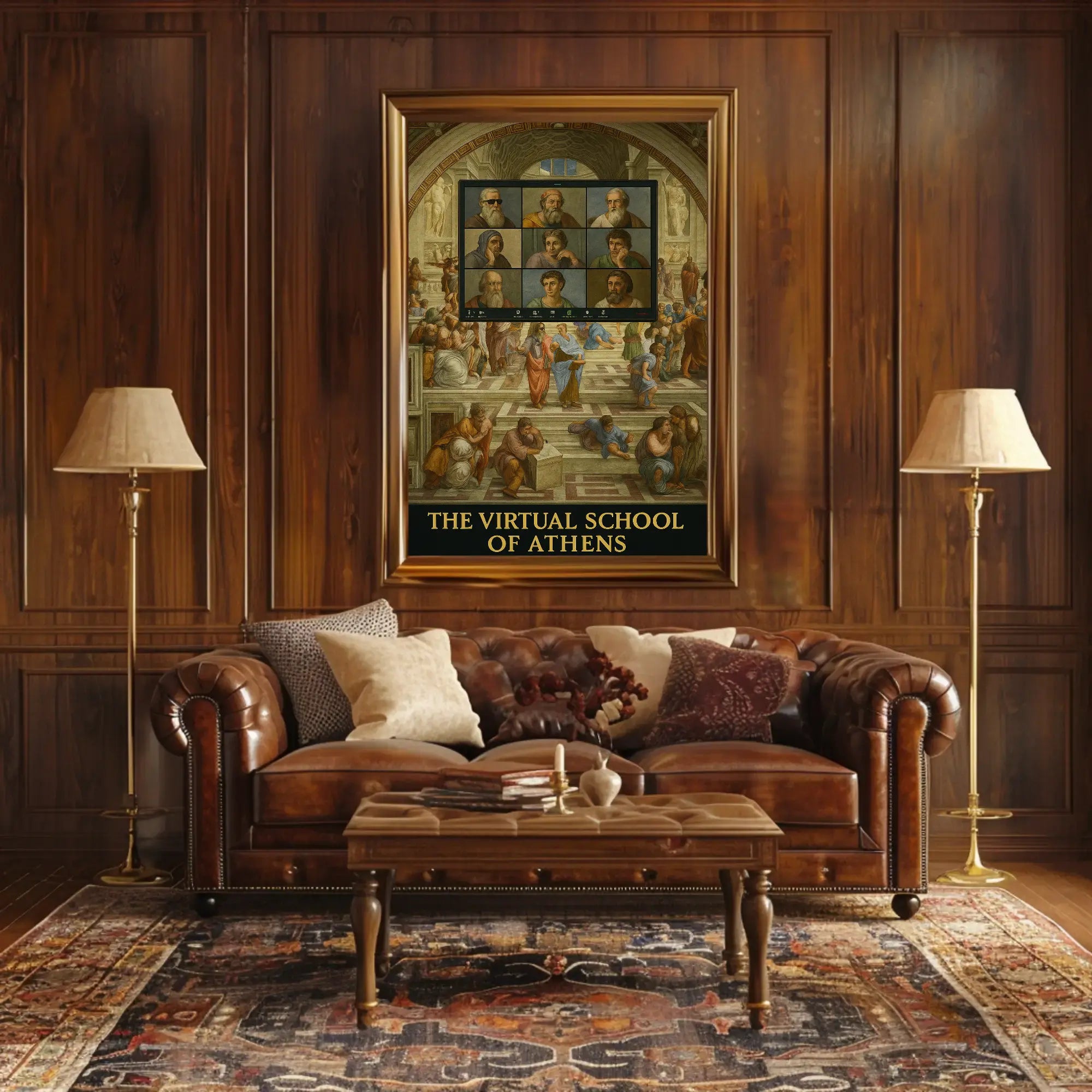 Virtual Renaissance Humor with Philosophers Pop Culture Poster PosterGoat