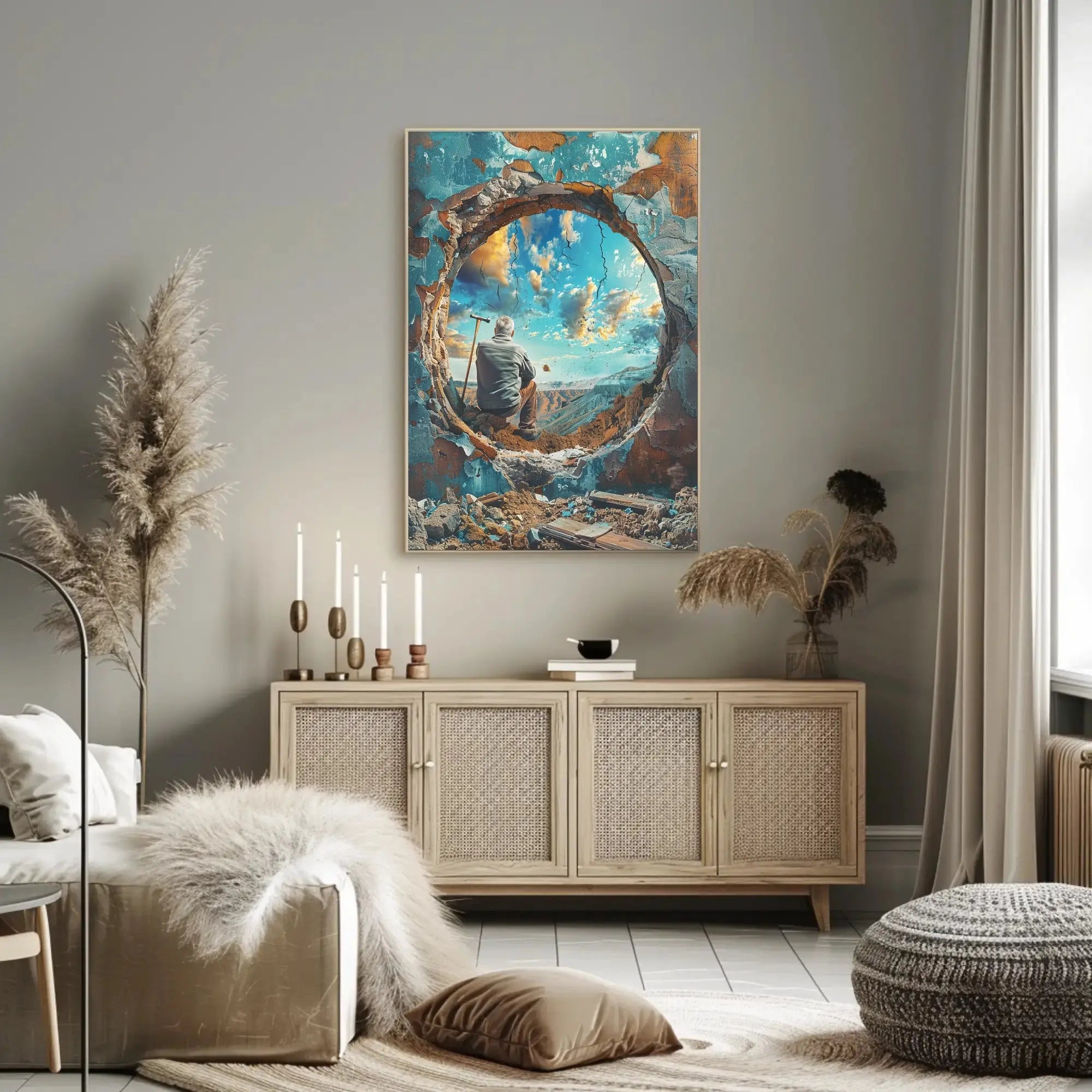 Visionary Landscape: Introspection and Rebirth Artistic Poster PosterGoat