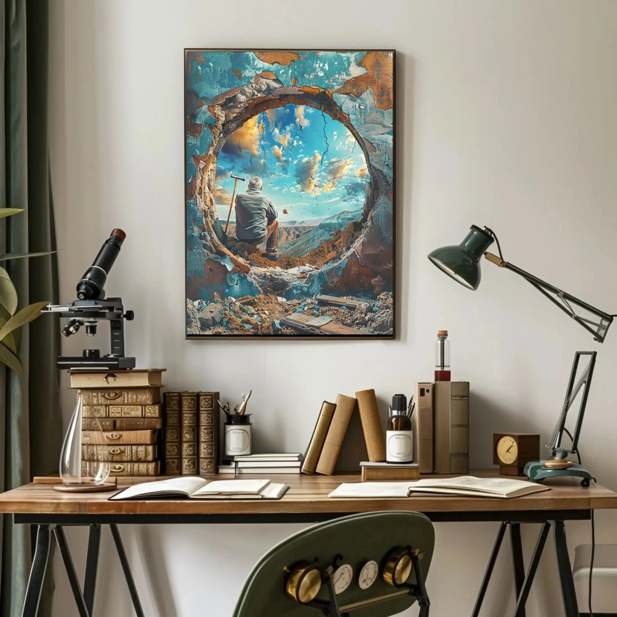 Visionary Landscape: Introspection and Rebirth Artistic Poster PosterGoat