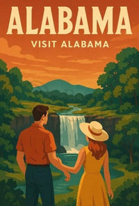 Visit Alabama Vintage Travel Poster PosterGoat