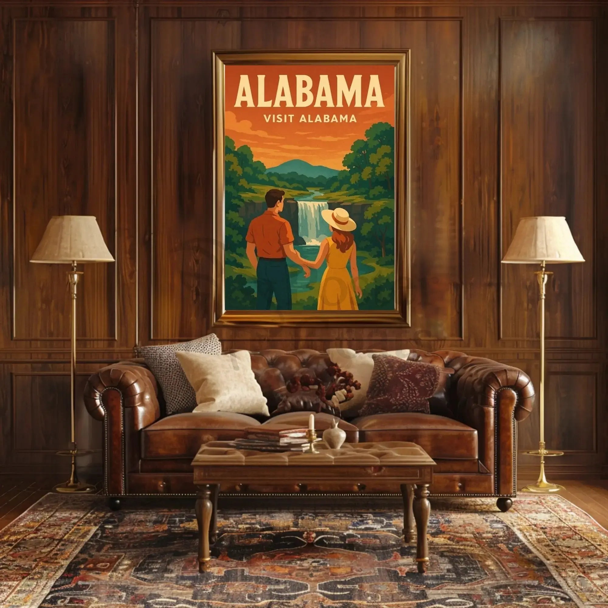 Visit Alabama Vintage Travel Poster PosterGoat