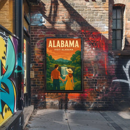 Visit Alabama Vintage Travel Poster PosterGoat